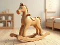 Classic wooden rocking horse