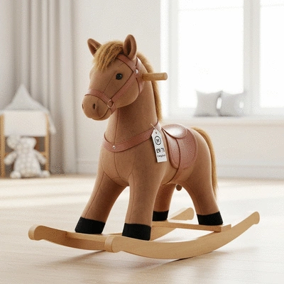 Rocking horse with EN 71 compliance label
