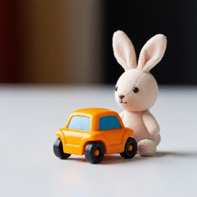 Children's toy undergoing flammability test in a lab